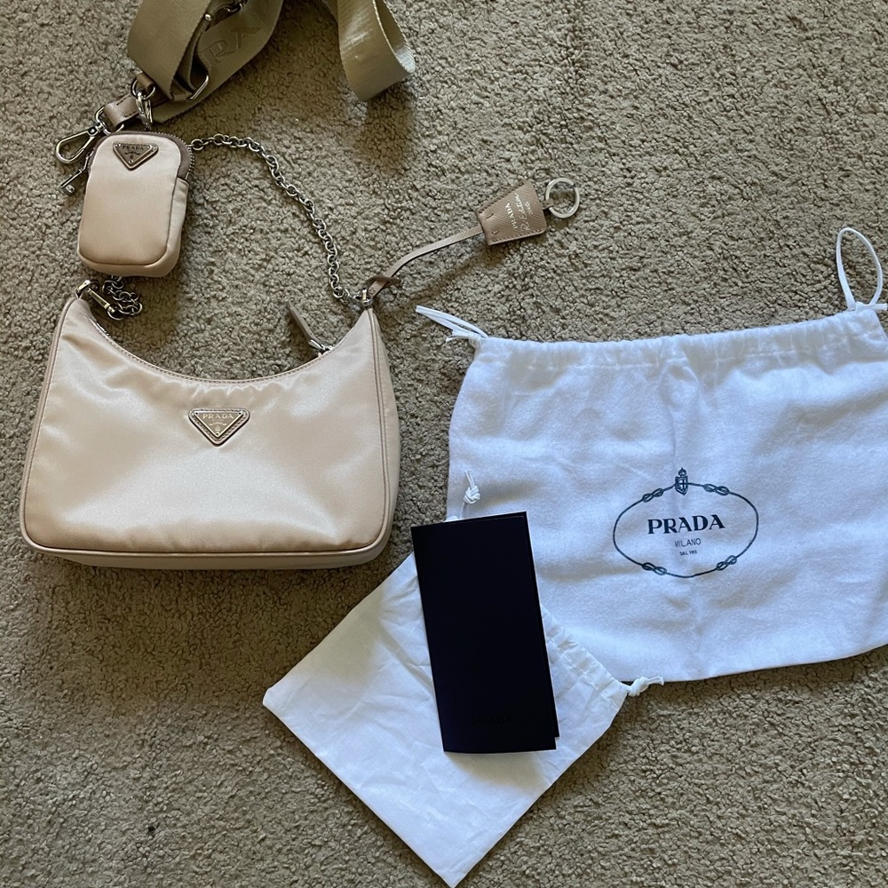 Prada LIMITED EDITION 2005 RE EDITION cameo beige (DISCONTINUED) crossbody